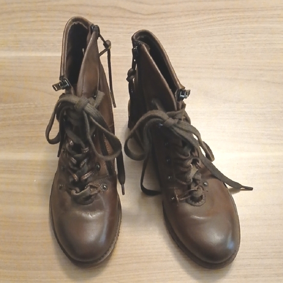 Vintage Foundry Boot Co "Arionna" Brown Combat Boots in Size EU 36/US 6 (NWT) - Picture 1 of 10